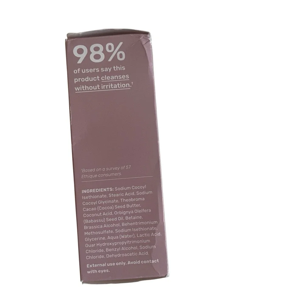 Ethique Gentle Solid Shampoo Fragrance Free 3.9oz / 110g Cocoa Butter Betaine‎